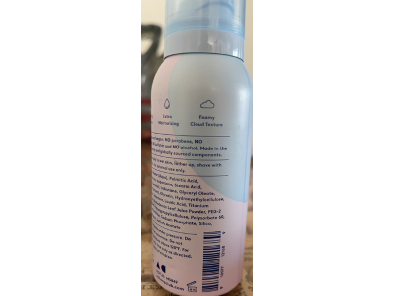 Athena Club Cloud Shave Foam, Super Bloom, 2 oz/56 g