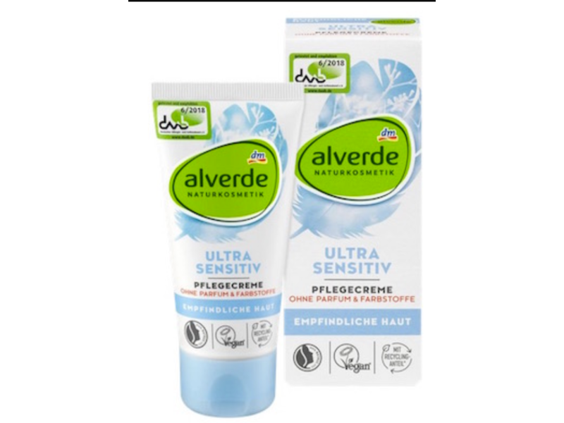 Dm Alverde Natural Cosmetics Nourishing Facial Cream, Ultra Sensitive, 50 mL