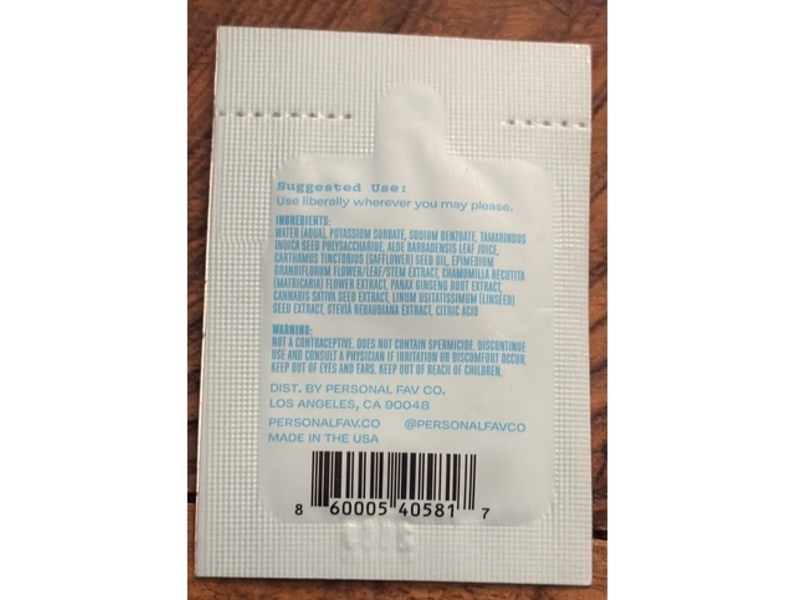 Fav Whet Mini Plant-Based Sex Serum, 0.06 fl oz/2 mL