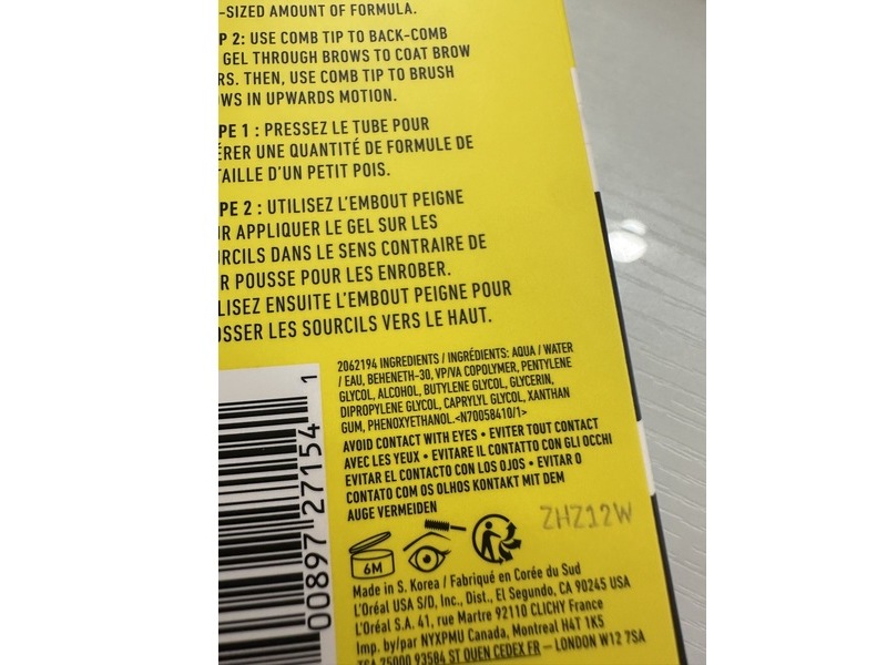 NYX Professional Makeup The Brow Glue Crazy Lift Brow Lamination Gel, 0.23 fl oz/7 mL