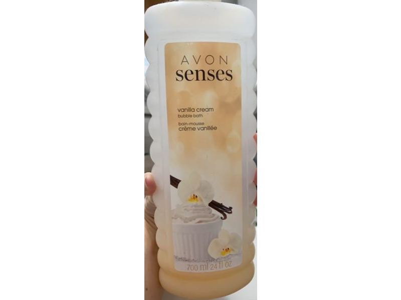Avon Senses Bubble Bath, Vanilla Cream, 24 fl oz/700 mL, Pack Of 3