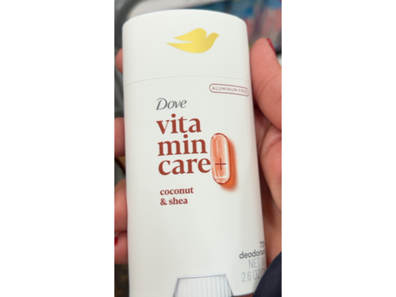 Dove VitaminCare+ Deodorant, Coconut & Shea, 2.6 oz