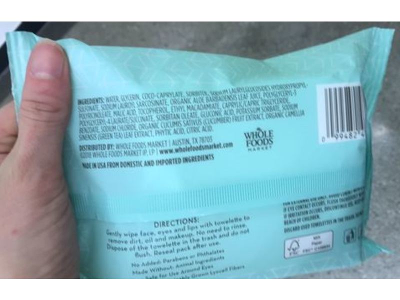 365 Everyday Value Makeup Remover Cleansing Towelettes, Hypoallergenic, 30 ct