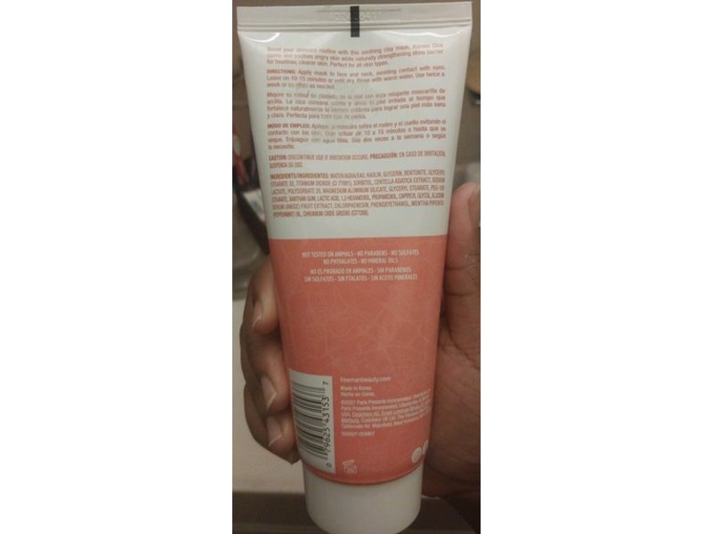 Freeman Soothing Clay Mask, Korean Cica, 6 fl oz/175 mL