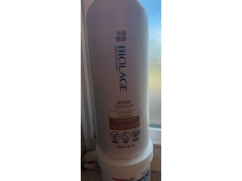 Biolage Bond Therapy Conditioner, Coconut Oil + Citric Acid, 33.8 fl oz/1 L