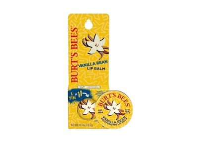 Burt's Bees Vanilla Bean Lip Balm Tin, 0.3 oz/8.5 g