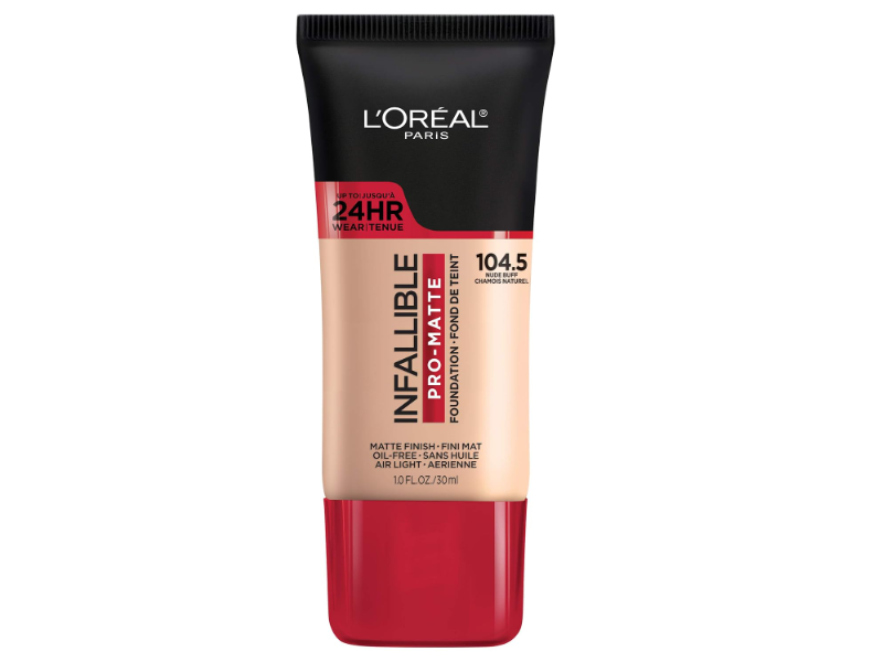 L'oreal Paris Infallible Pro-Matte Foundation, 104.5 Nude Buff, 1 fl oz/30 mL