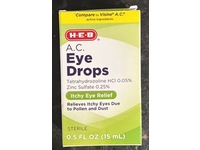 H-E-B A.C. Eye Drops, 0.5 fl oz/15 mL - Image 3