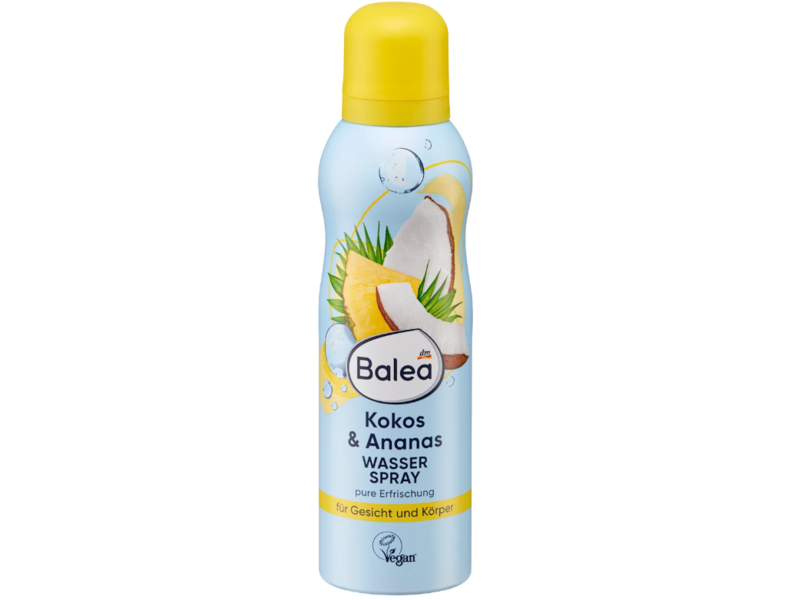 Dm Balea Face & Body Pure Refreshment Water Spray, Coconut & Pineapple, 150 mL