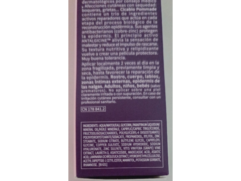 Bioderma Cicabio Pommade Insulating Soothing Repairing Ointment, 1.3 fl oz/40 mL