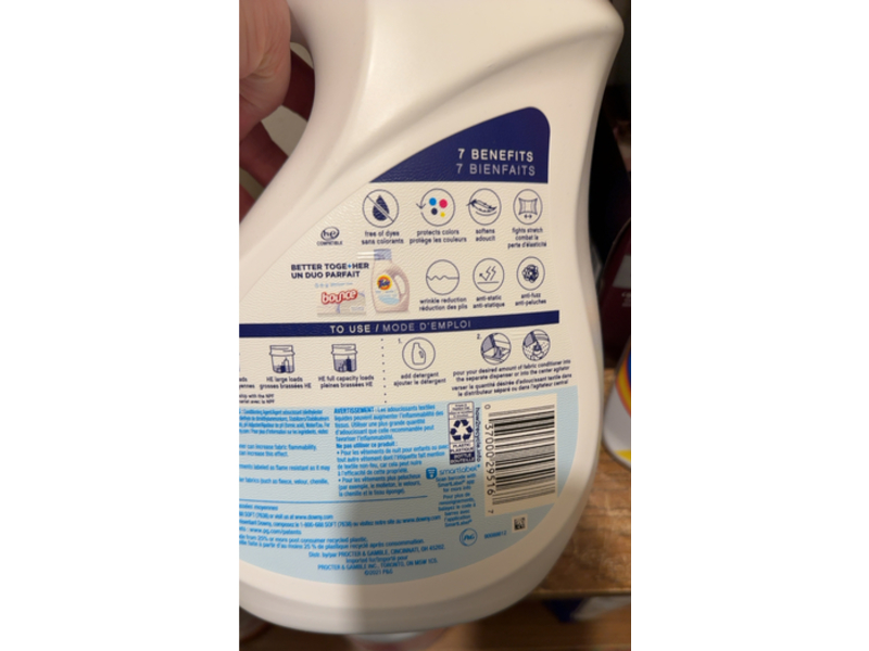 Downy Ultra Fabric Conditioner, Free & Gentle, 105 Loads, 90 fl oz/2.68 L