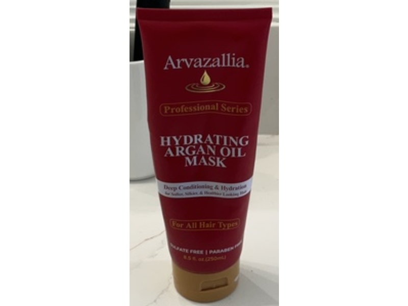 Arvazallia Professional Series Hydrating Argan Oil Hair Mask, 8.5 fl oz/250 mL