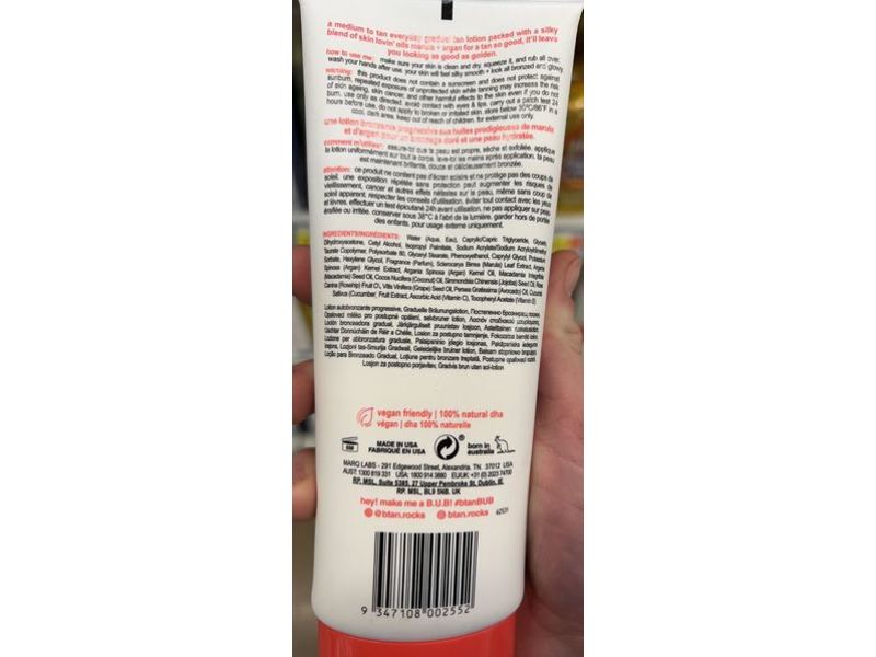 b.Tan Just Shut Up And Sun Kiss Me Tan Lotion, Medium To Tan, 8 fl oz/236 mL