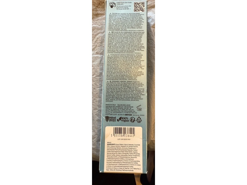 ASP Elixir Ultra-Low Ammonia Permanent Hair Colour, Shea Butter & Argan Oil, 3.4 fl oz/100 mL