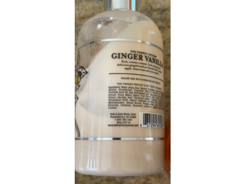 Bath & Body Works The Perfect Autumn Hand Lotion, Ginger Vanilla, 12 fl oz/355 mL