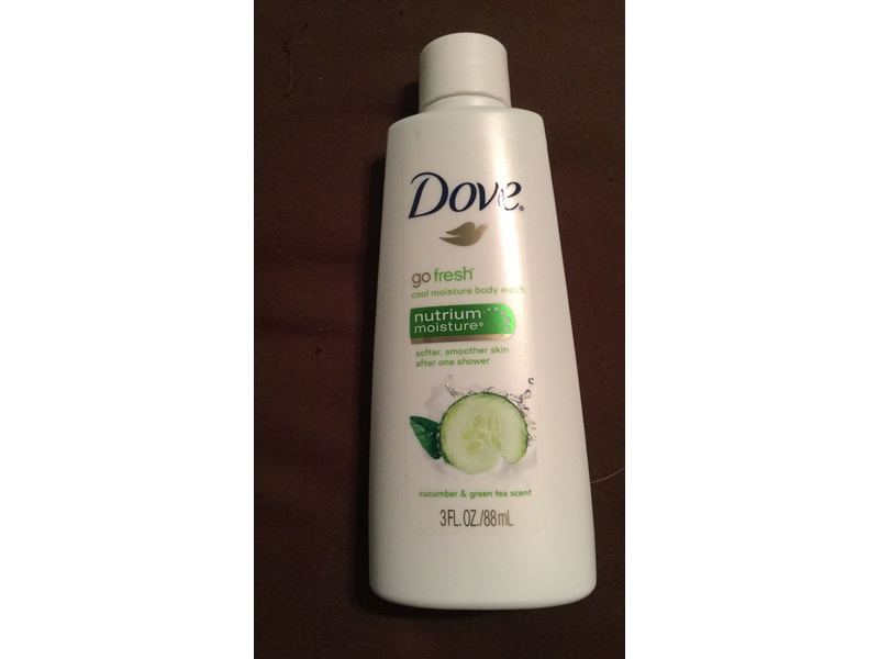 Dove Go Fresh Cool Moisture Body Wash, Cucumber & Green Tea Scent, 3.0 fl oz/88 mL