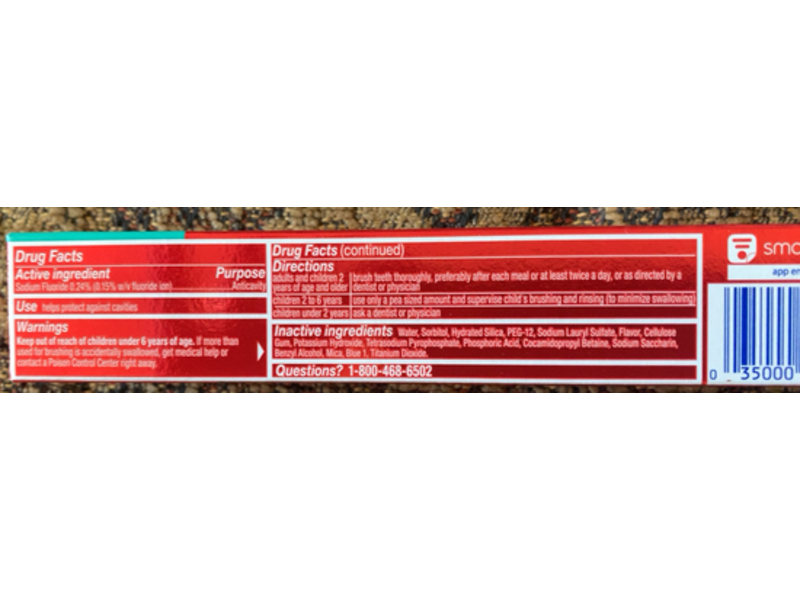 Colgate Optic White Toothpaste, Stain Fighter, Fresh Mint Gel, 2.0 oz/56.6 g, Pack Of 4