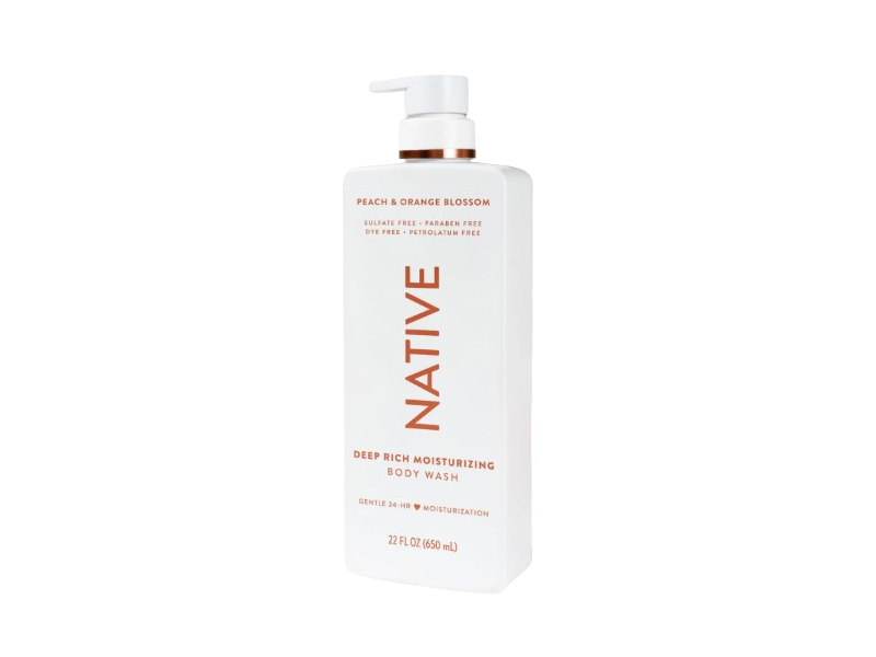 Native Deep Rich Moisturizing Body Wash, Peach & Orange Blossom, 22 fl oz/650 mL