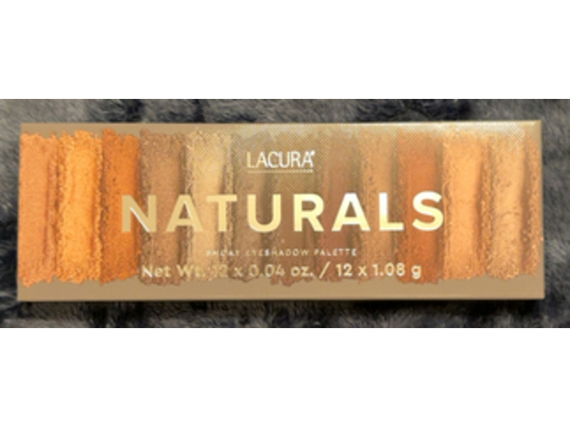 Lacura Naturals Smoky Eyeshadow Palette, 12 Neutral Brown Shades, 0.04 oz/1.08 g