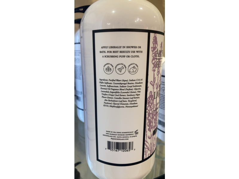 Archipelago Botanicals Body Wash, Lavender, 33 oz/976 mL
