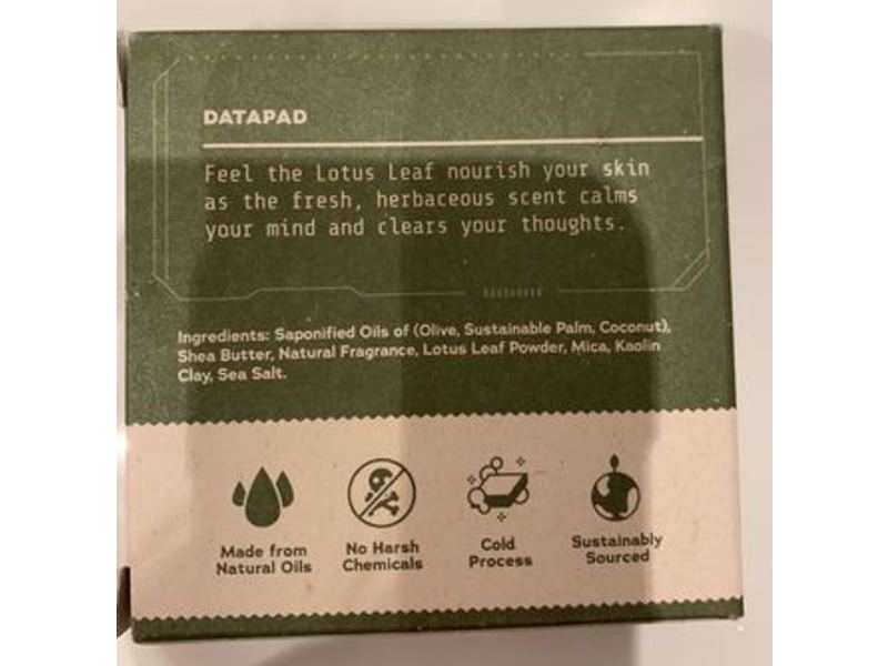 Dr. Squatch Men's Natural Soap, Wisdom Wash Bar, Lotus Leaf, 5 oz