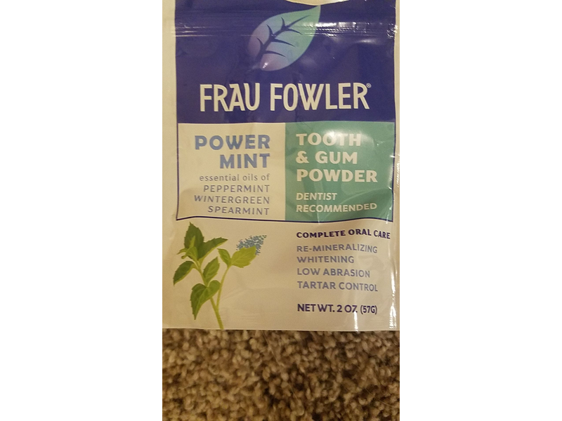 Frau Fowler Power Mint Tooth Powder, 2 oz / 57 g