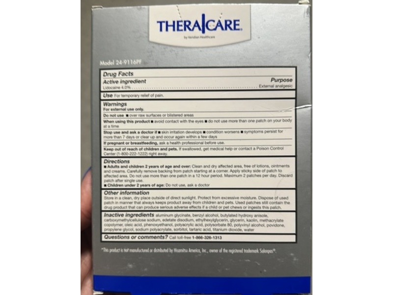 Thera Care Maximum OTC Strength Pain Relief Patch, 4% Lidocaine, 6 Count