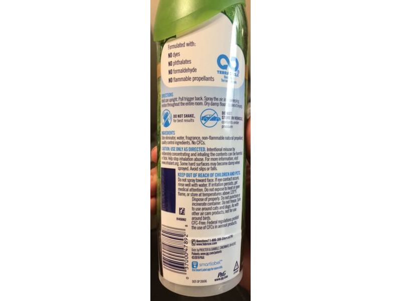 Febreze Air Forest Air Refresher, Bergamot, Aloe Flower, Musk, 8.8 oz, Pack Of 6
