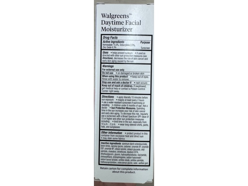 Walgreens Daytime Facial Moisturizer, SPF 30, 2 fl oz/60 mL