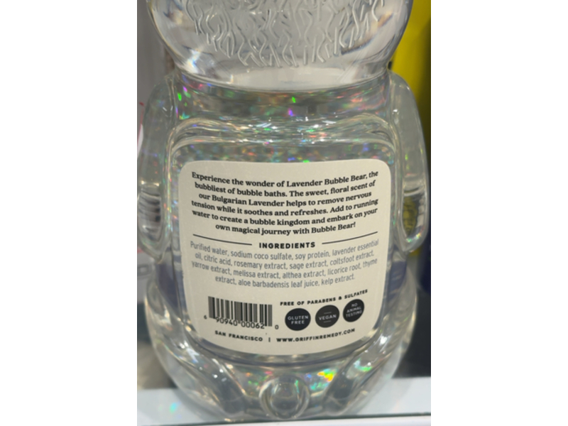 Griffin Remedy Bubble Bear, Bulgarian Lavender, 21 fl oz