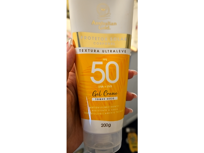 Australian Gold Protetor Solar Corporal Gel Creme, SPF 50, 200 g