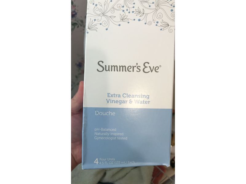 Summer's Eve Douche Extra Cleansing Vinegar & Water, 4.5 fl oz/133 mL, 4 Count