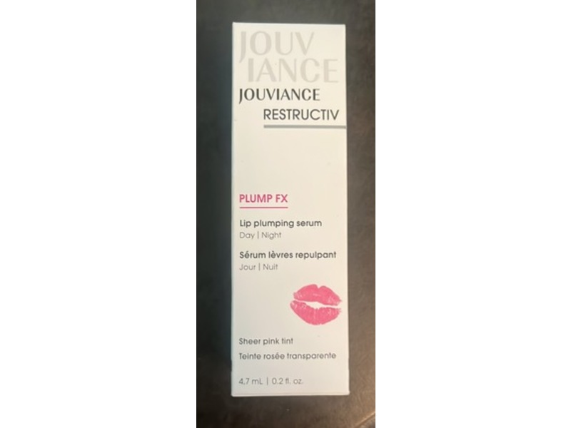 Jouviance PlumpFX Lip Plumping Serum, Sheer Pink Tint, 0.2 fl oz/4.7 mL