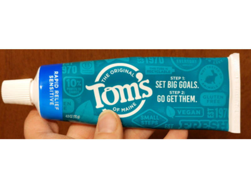 Tom's of Maine Rapid Relief Sensitive Toothpaste, Fresh Mint, 4.0 oz/113 g