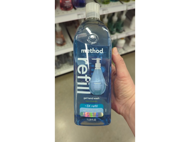 Method Gel Hand Soap Refill, Sea Minerals, 34 fl oz/1 L