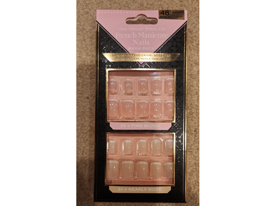 Pearlessence French Manicure Nails, Pink & Nearly Nude, 48 Count