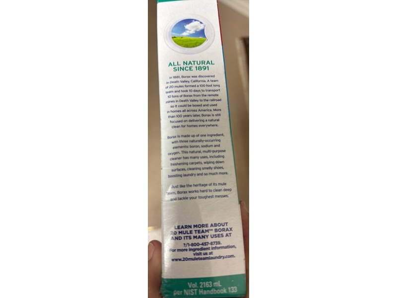 Borax Laundry Booster & Multi-Purpose Cleaner, 65 oz/1.84 kg, Pack Of 4