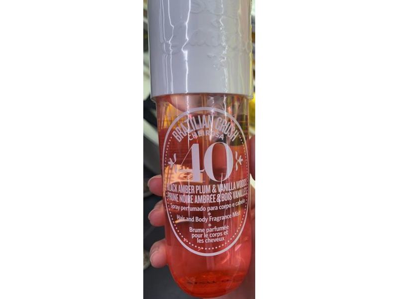 Sol de Janeiro Brazilian Crush Hair & Body Fragrance Mist, 40 Black Amber Plum & Vanilla Woods, 8 fl oz/240 mL