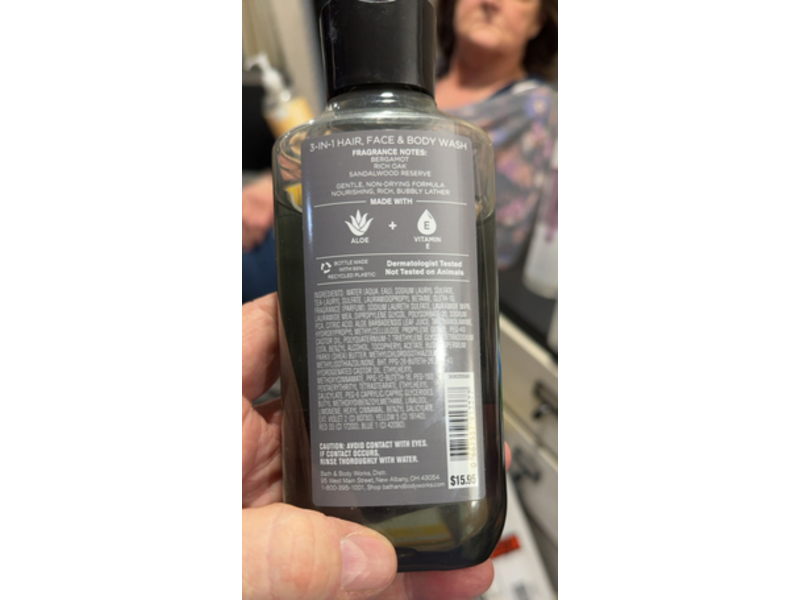 Bath & Body Works Gingham Legend 3-In-1 Hair + Face & Body Wash, Aloe + Vitamin E, 10 fl oz/295 mL