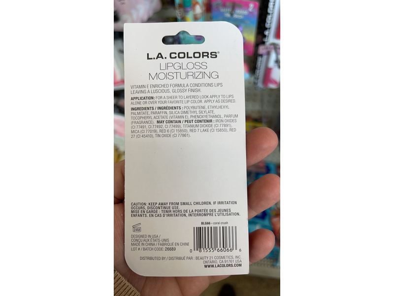 L.A. Colors Coral Crush Lip Gloss BLG66