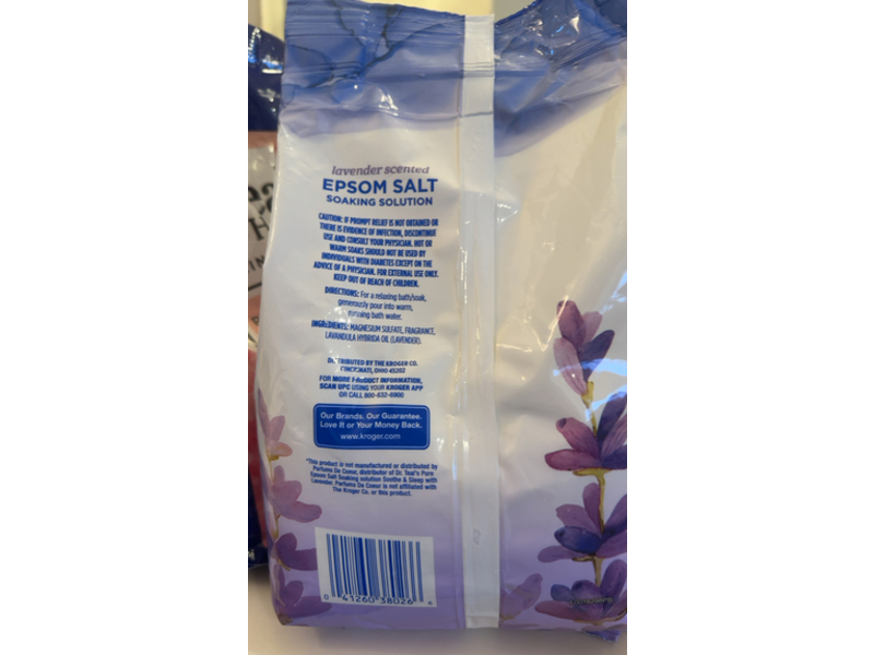 Kroger Soaking Solution Epsom Salt, Lavender Scented, 1.36 kg
