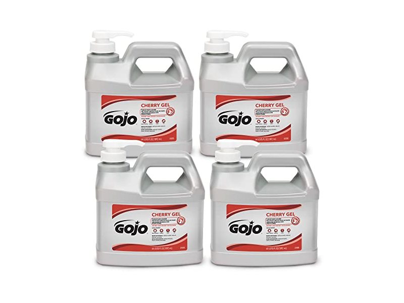 Gojo Cherry Gel Hand Cleaner, Cherry, 64 fl oz/1892 mL, Pack Of 4