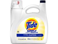 Tide Simply Free & Sensitive Laundry Detergent, Unscented, 89 Loads, 117 oz/3.46 L - thumbnail 1