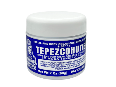 Tepezcohuite Facial & Body Cream, Collagen, Vitamin E & SPF 15, 2 oz/60 g