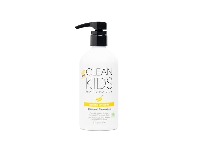 Clean Kids Naturally Shampoo, Banana Smoothie, 16 fl oz/480 mL