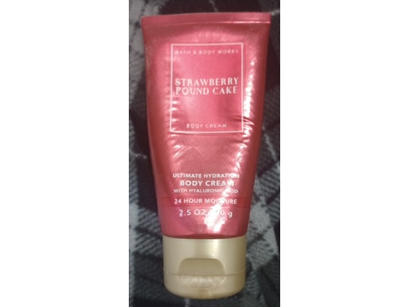 Bath & Body Works Body Cream, Strawberry Pound Cake, 2.5 oz/70 g