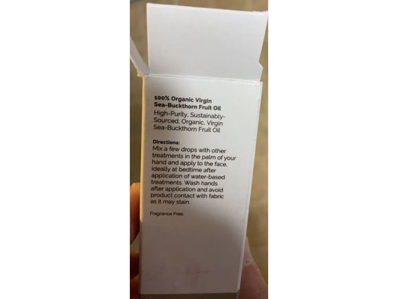 The Ordinary 100% Organic Virgin Sea-Buckthorn Fruit Oil, 1 fl oz/30 mL