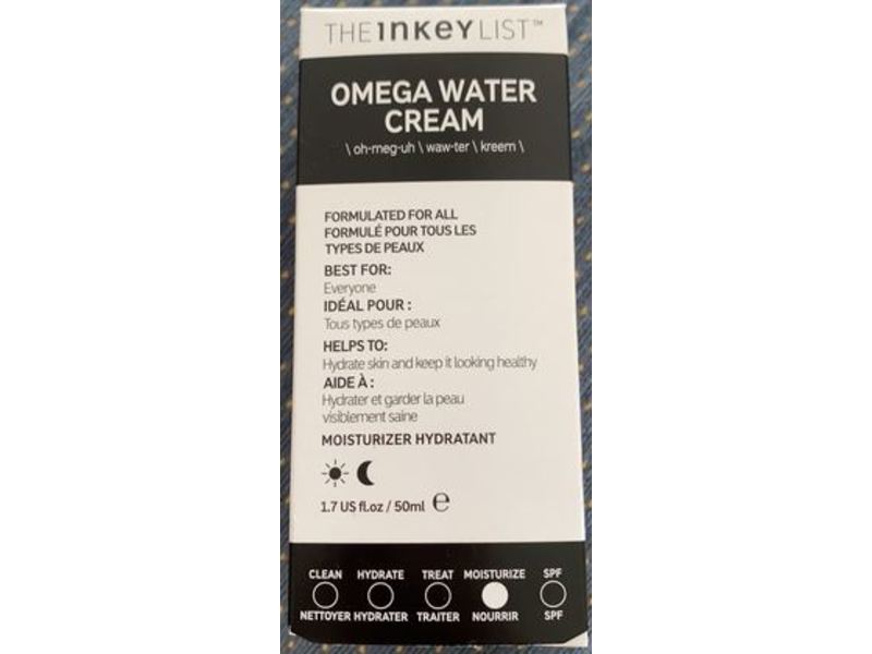The Inkey List Omega Water Cream, Moisturizer Hydratant, 1.7 fl oz/50 mL