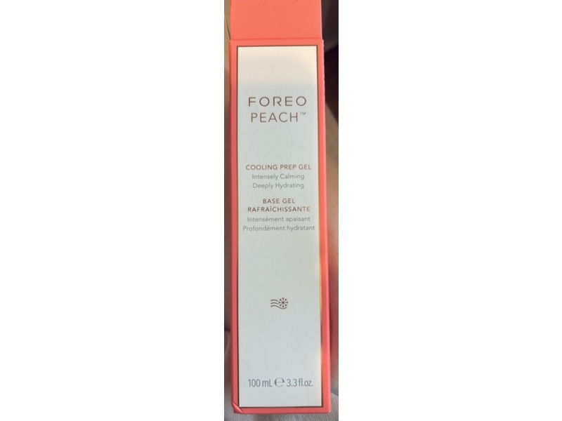 Foreo Peach Cooling Prep Gel, 3.3 fl oz/100 mL