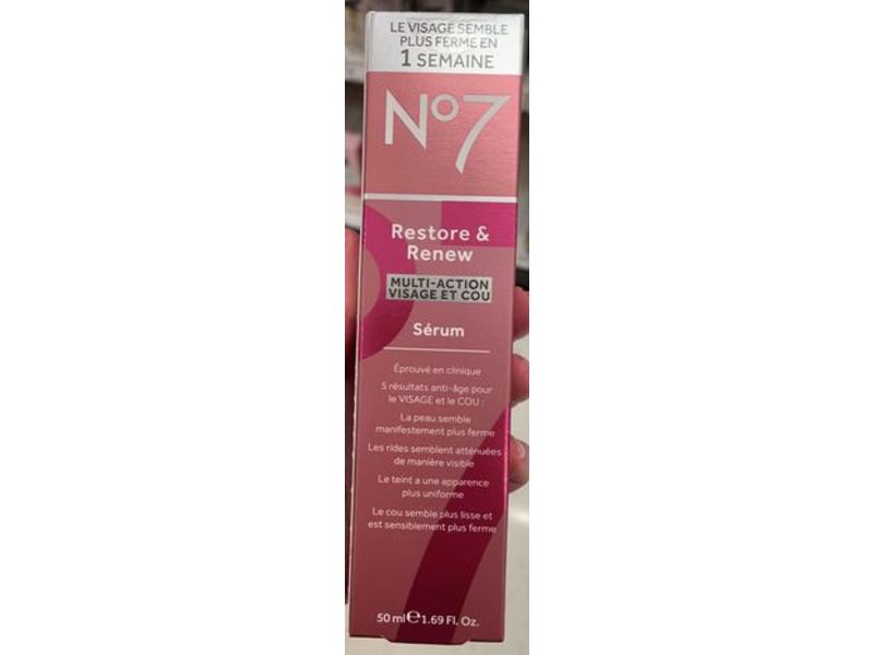 No7 Restore & Renew Multi Action Serum, 1.69 fl oz/50 mL